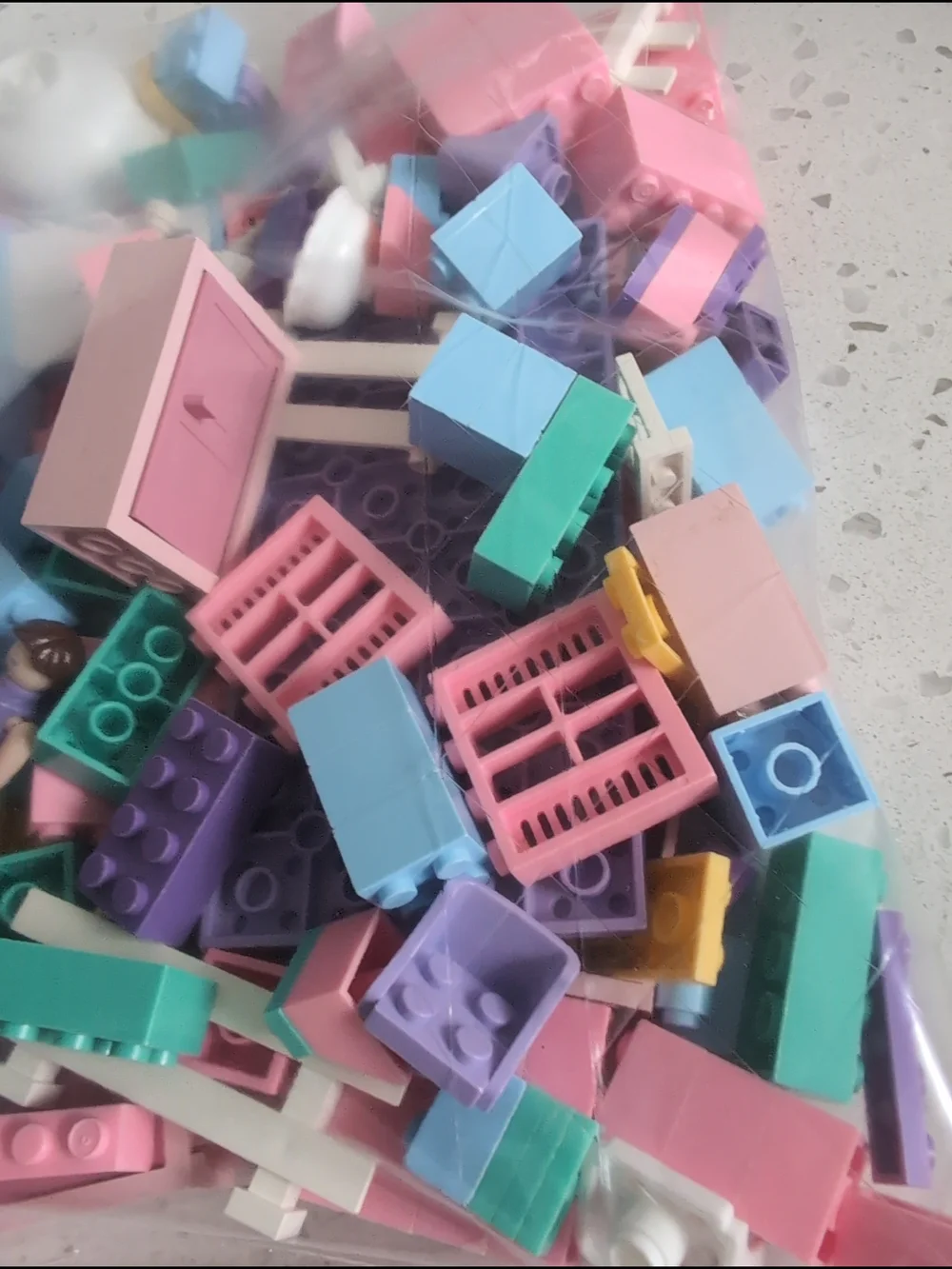 Pastel Mega bloks And Lego Building Block Toy Set for Kids Nearly 1 Pound